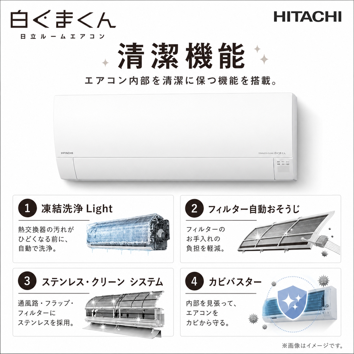 【本体のみ】日立 白くまくん RAS-GR7125D-W 23畳用 ルームエアコン Gシリーズ 単相200V スターホワイト