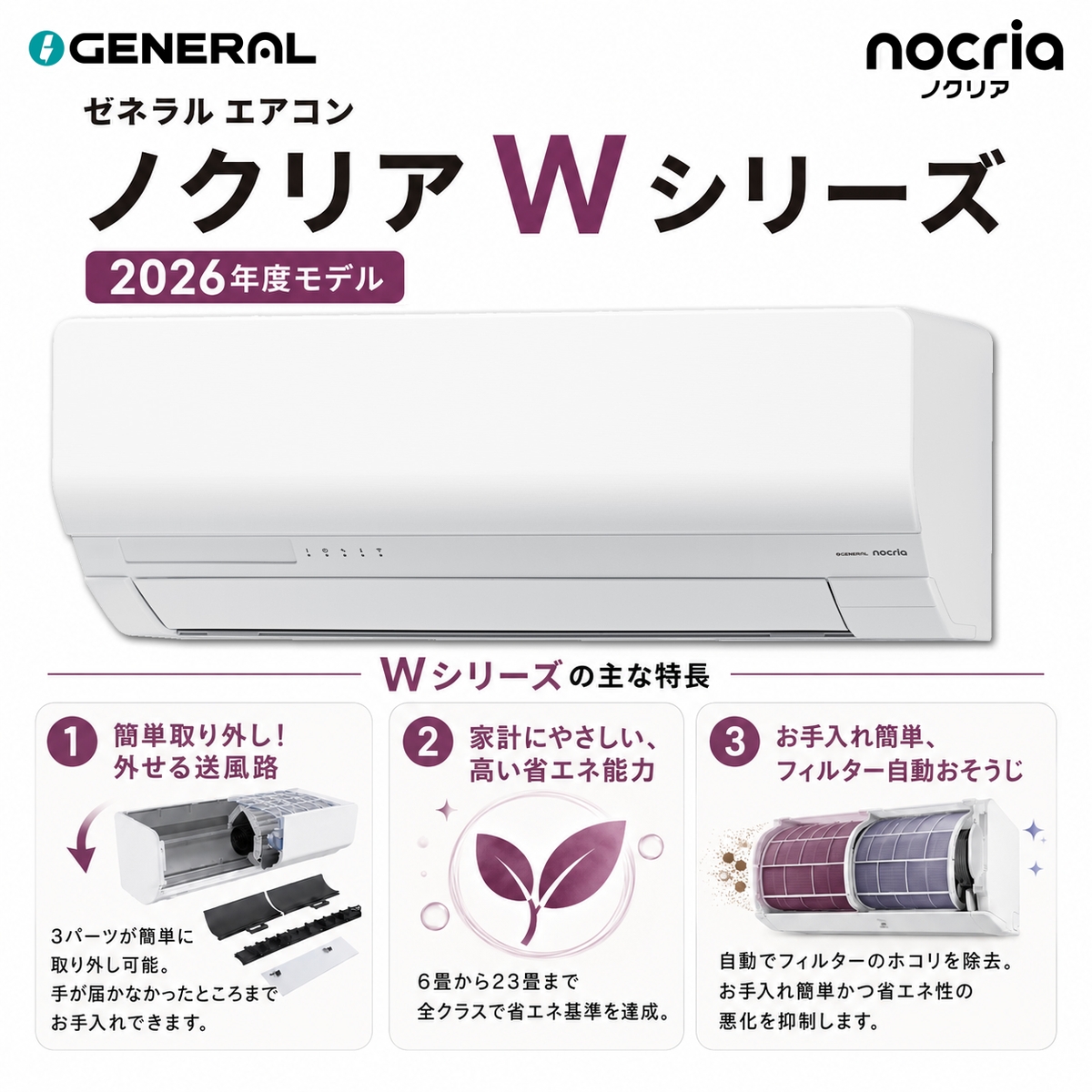 【本体のみ】富士通ゼネラル ノクリア AS-W716T2W 23畳用 ルームエアコン Wシリーズ 単相200V ホワイト
