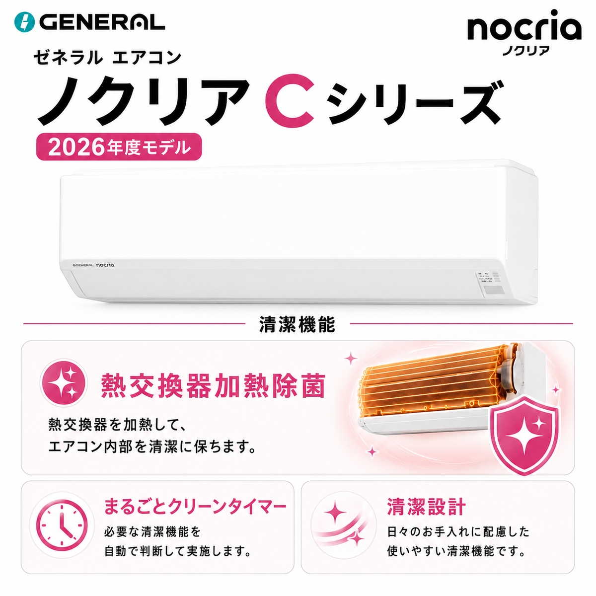 【本体のみ】富士通ゼネラル ノクリア AS-C566T2W 18畳用 ルームエアコン Cシリーズ 単相200V ホワイト